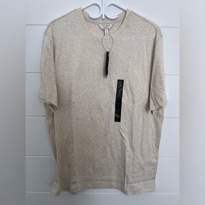Banana Republic Luxe Touch Performance Beige T-Shirt Tee Large